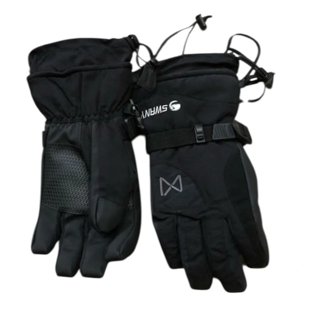 SWANY Bi Plex Women’s Winter Ski Snow Board Black Gloves Ladies Sz M